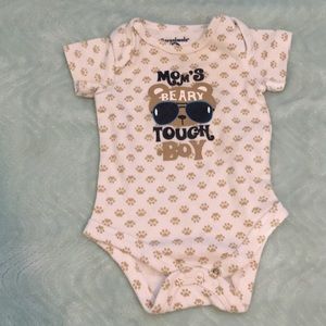 Newborn bodysuit paw print
